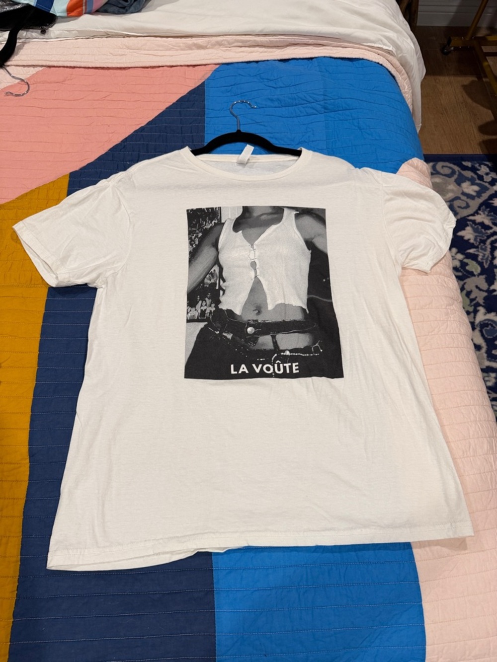 EUC Adrienne Bailon La Voute White Short-Sleeve T-Shirt